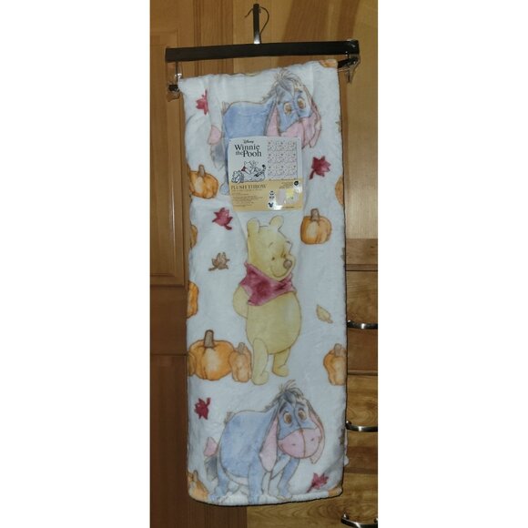 Winnie the Pooh Fall Plush Throw 50x70 - Picture 1 of 2